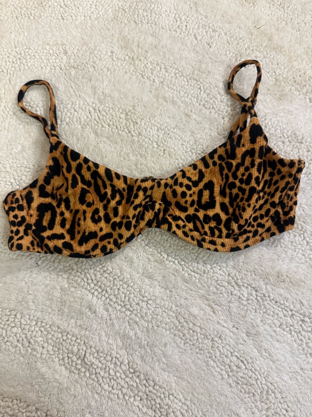 Leopard Print Underwire Bralette - Brown